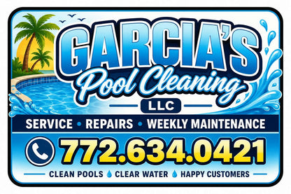 Garcias Pool Cleaning - 4 Car Magnets