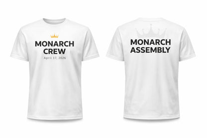 Monarch Crew White Ringspun Cotton T-shirts - 700 TOTAL PCS