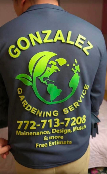 Gonzalez Gardening Service - 100% polyester Short and Long Sleeve Shirts - 6pcs - 2 Magnets