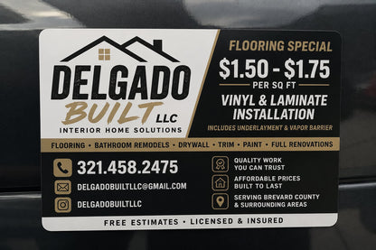 Delgado Built - 2 Car Magnets
