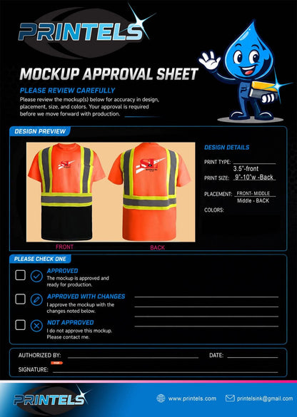 S&L Materials High Visibility Shirts - 15 pcs