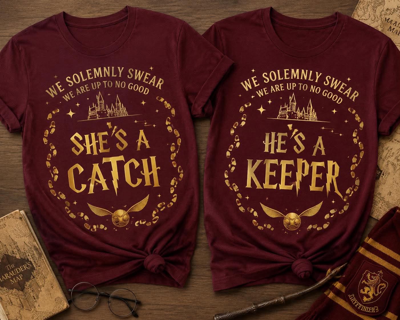 Harry Potter Couple Shirts - Custom - 2 pcs