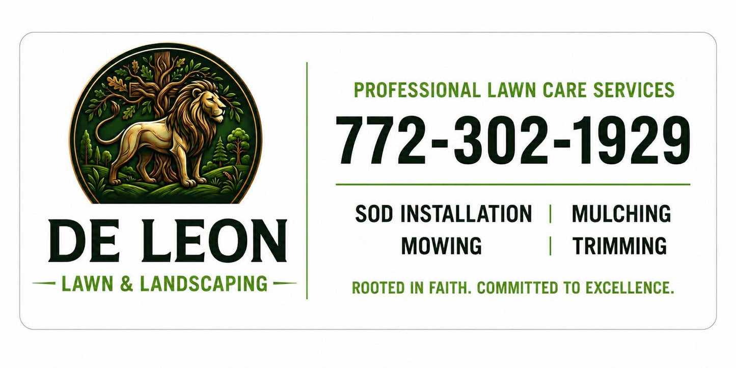 De Leon Lawn and Landscaping - 2 Car Magnets