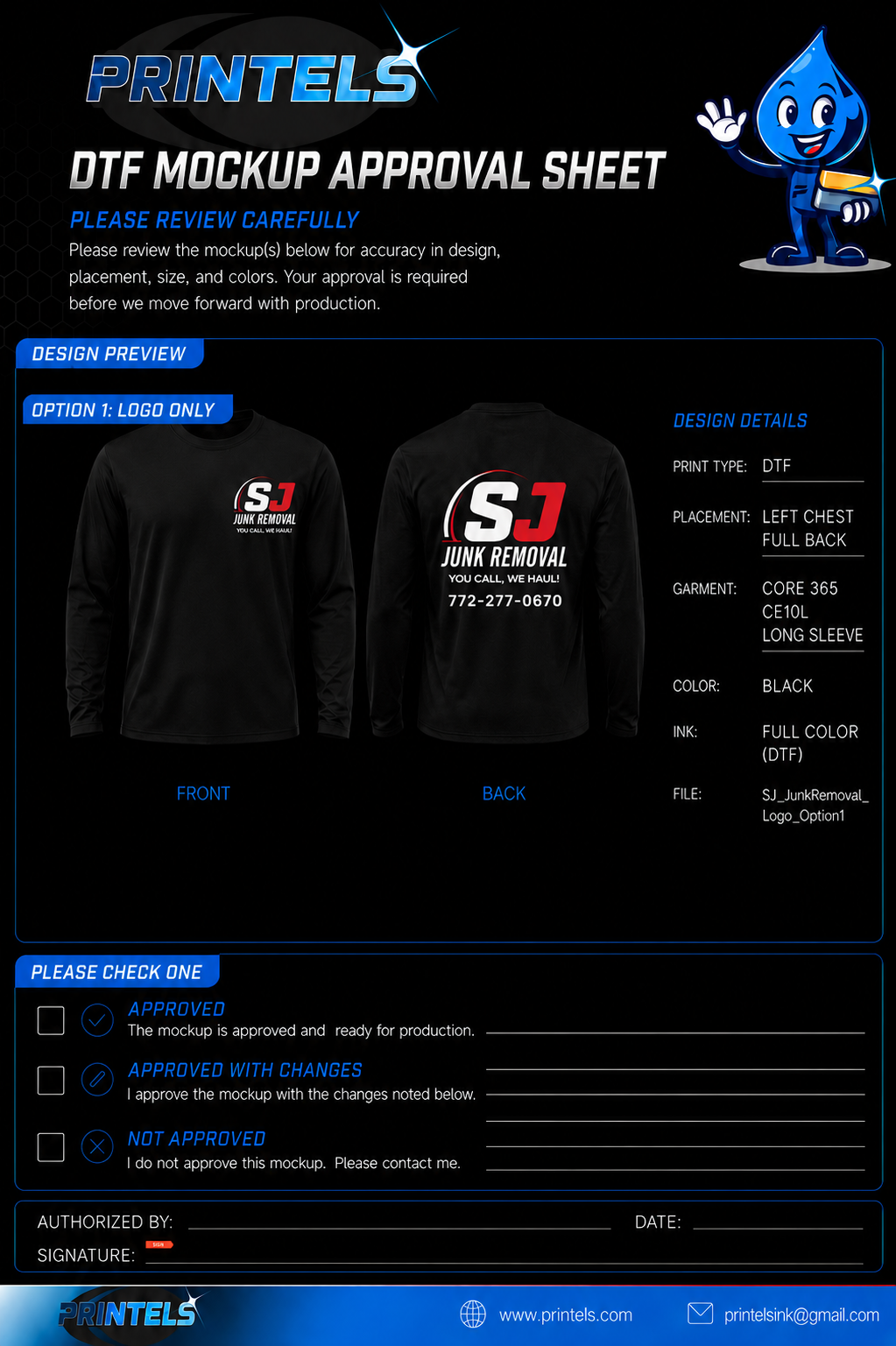 SJ Junk Removal Shirts  - 2 pcs