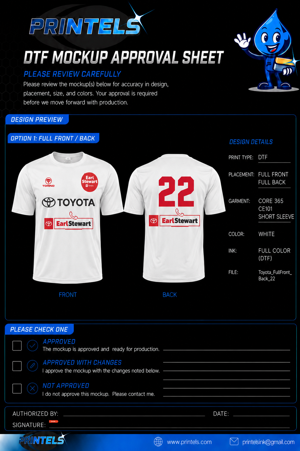 Toyota Shirts - 6 pcs