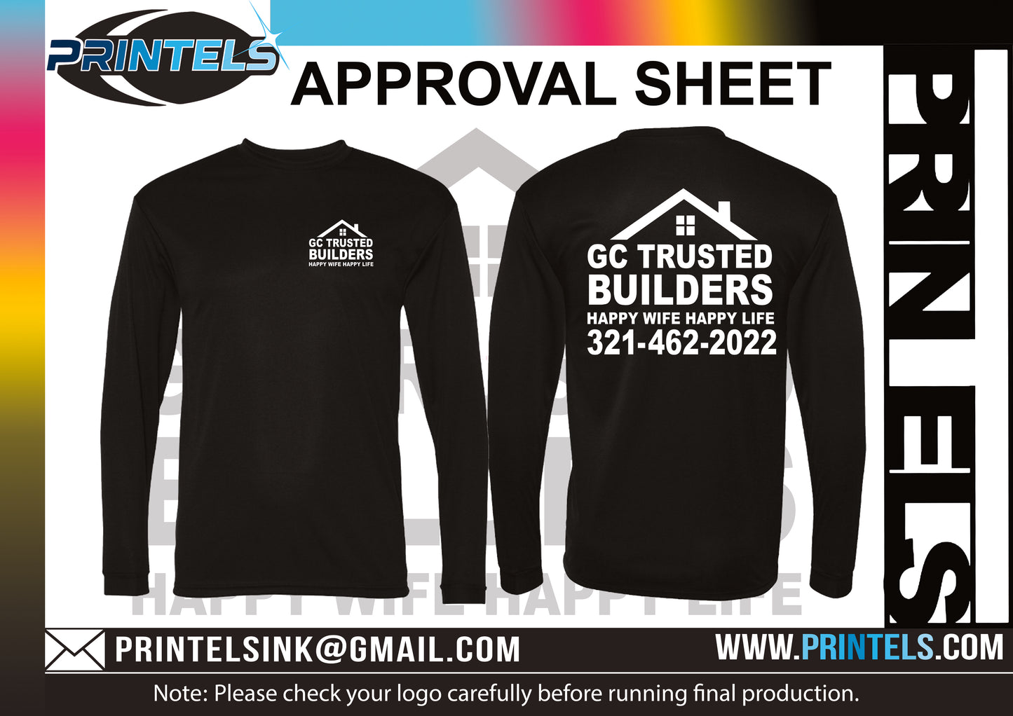 GC Trusted Builders Custom T-shirt order (8 - qty)