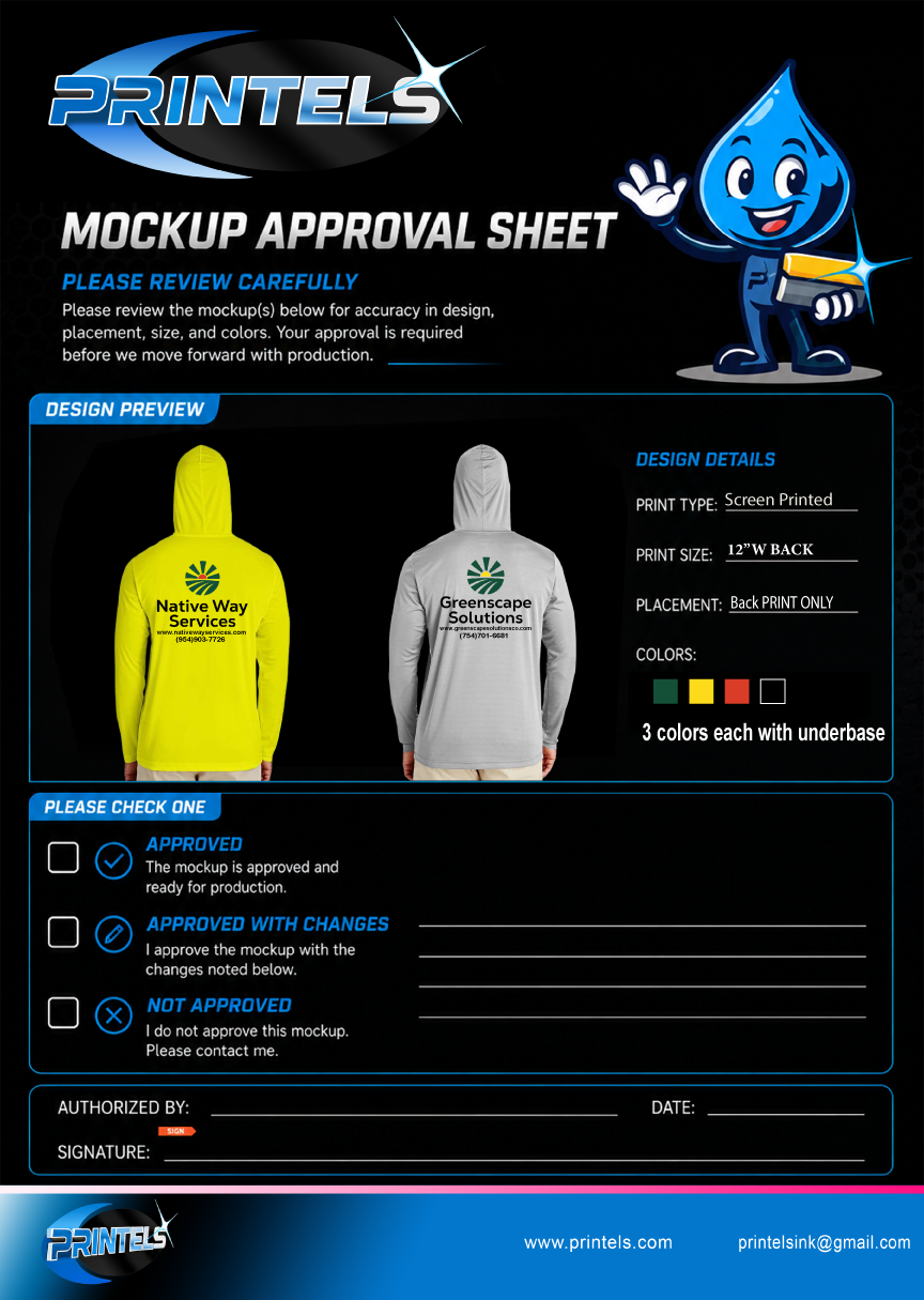 Greenscape Solutions & Native Way Services Hooded Long sleeve t-shirts - 81 pcs