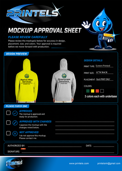 Greenscape Solutions & Native Way Services Hooded Long sleeve t-shirts - 81 pcs