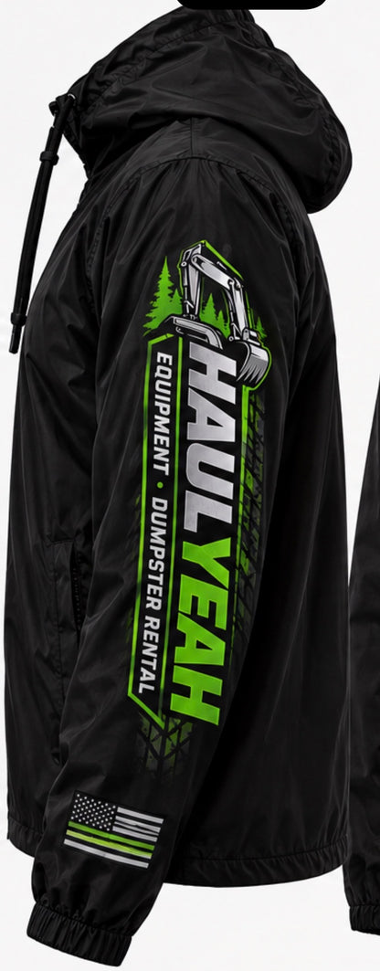 Haul Yeah Equipment and Dumpster Rental - polyester long sleeve shirts, short sleeve cotton shirts, Nike polos, Ponchos, Windbreaker Jacket & Hats - 34  pcs