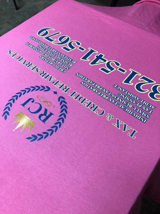 3 COLOR - FRONT & BACK PRINT  - 100% RINGSPUN COTTON SHORT SLEEVE T-SHIRT