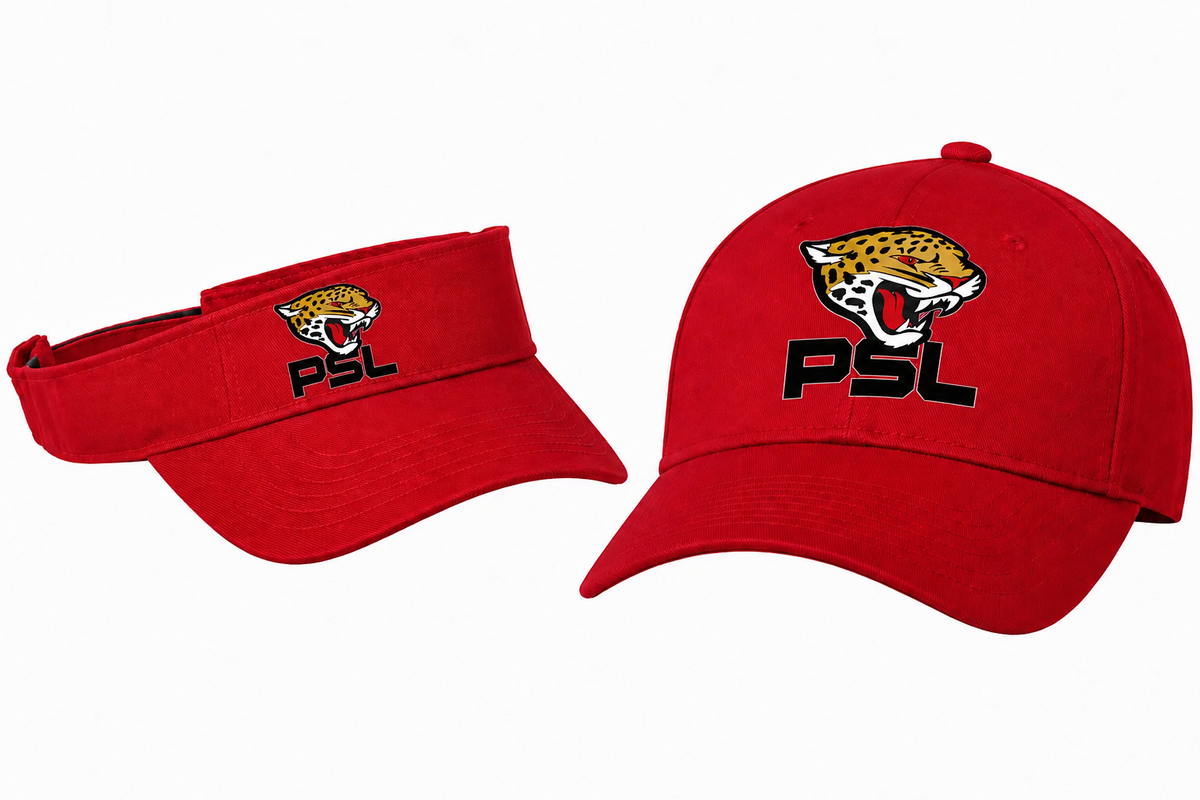 PSL Football Visor and Fitted Caps - 4 pcs total