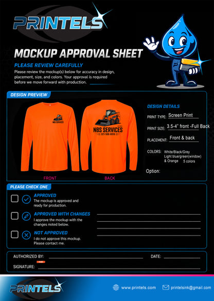 NBS Services Custom T-shirt order - 35 qty