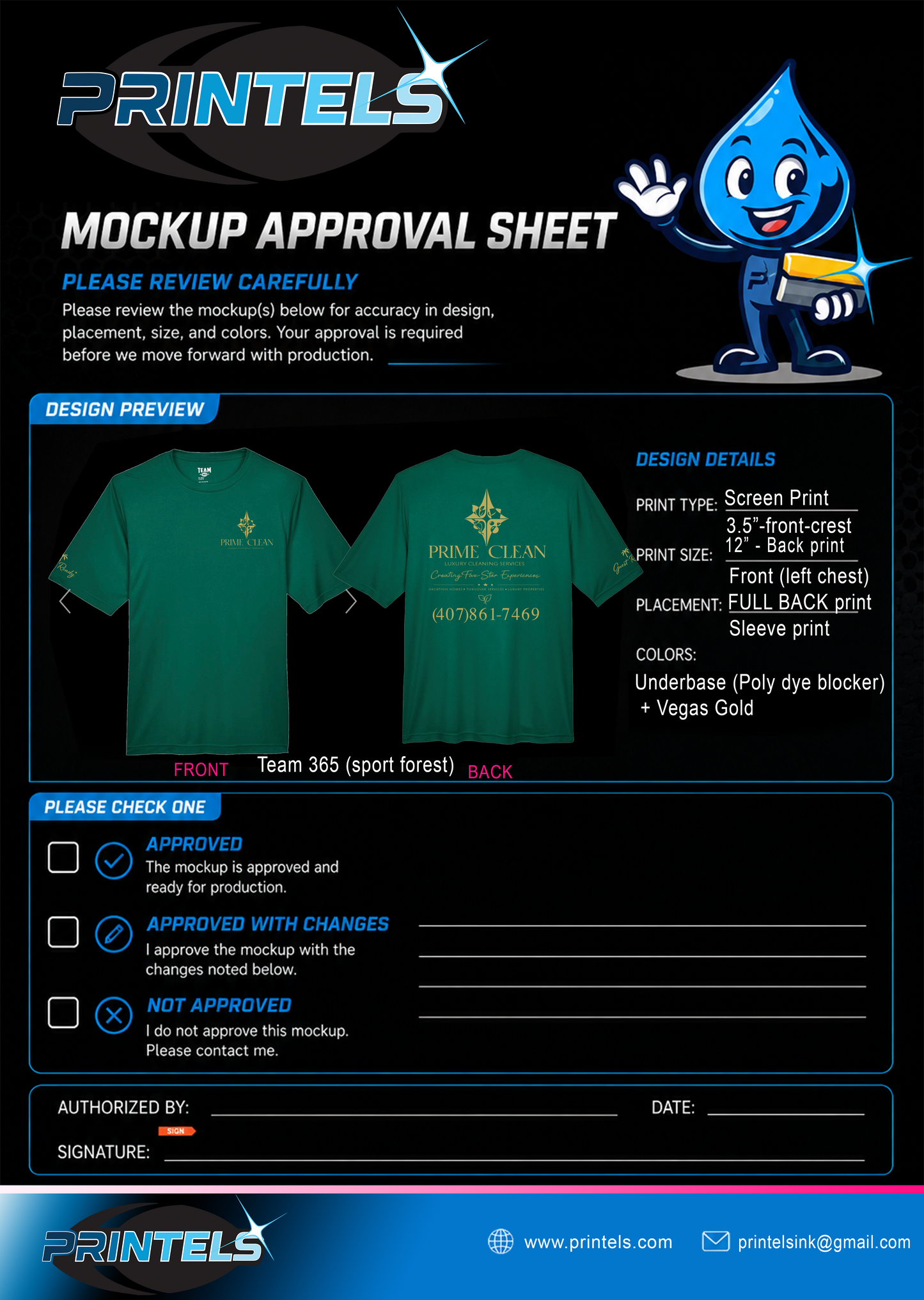 Prime Clean Luxury Cleaning Services Shirts