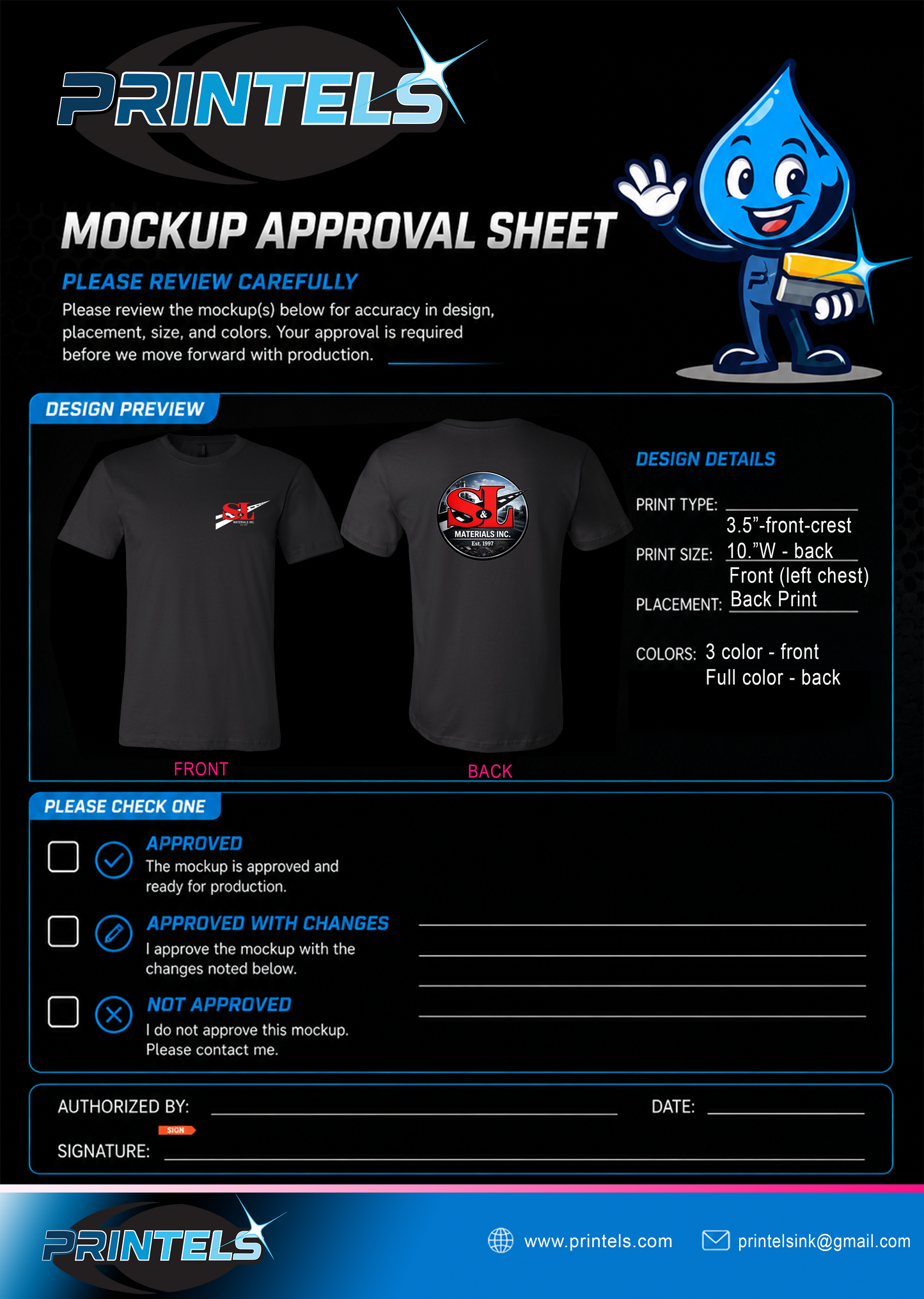 S&L Short Sleeve Cotton Shirts and Hats