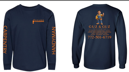 Guz & Guz Carpentry - 100% Cotton Short Sleeve Shirts, Long Sleeve Shirts, Polos - 15 pcs