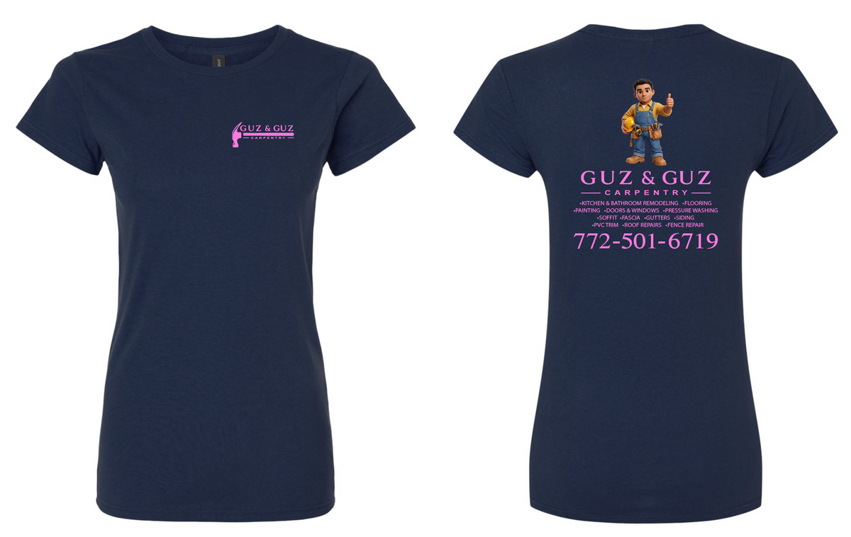 Guz & Guz Carpentry - 100% Cotton Short Sleeve Shirts, Long Sleeve Shirts, Polos - 15 pcs