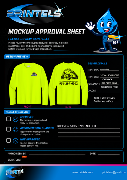 Mulch Management Custom polos & T-shirts - 125 total pieces