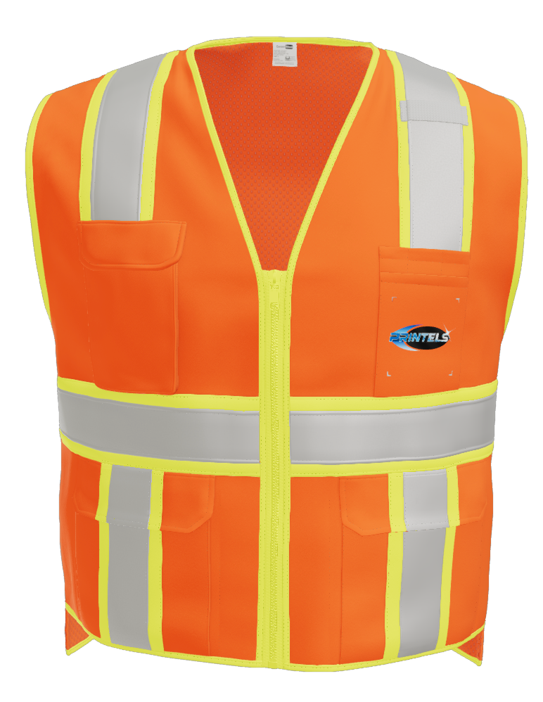 CornerStone® ANSI 107 Class 2 Surveyor Zippered Two-Tone Vest