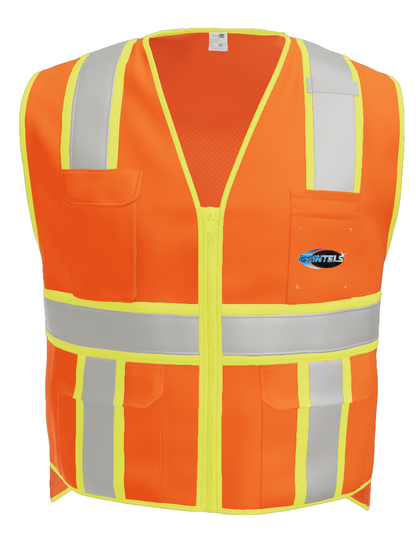 CornerStone® ANSI 107 Class 2 Surveyor Zippered Two-Tone Vest