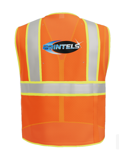 CornerStone® ANSI 107 Class 2 Surveyor Zippered Two-Tone Vest