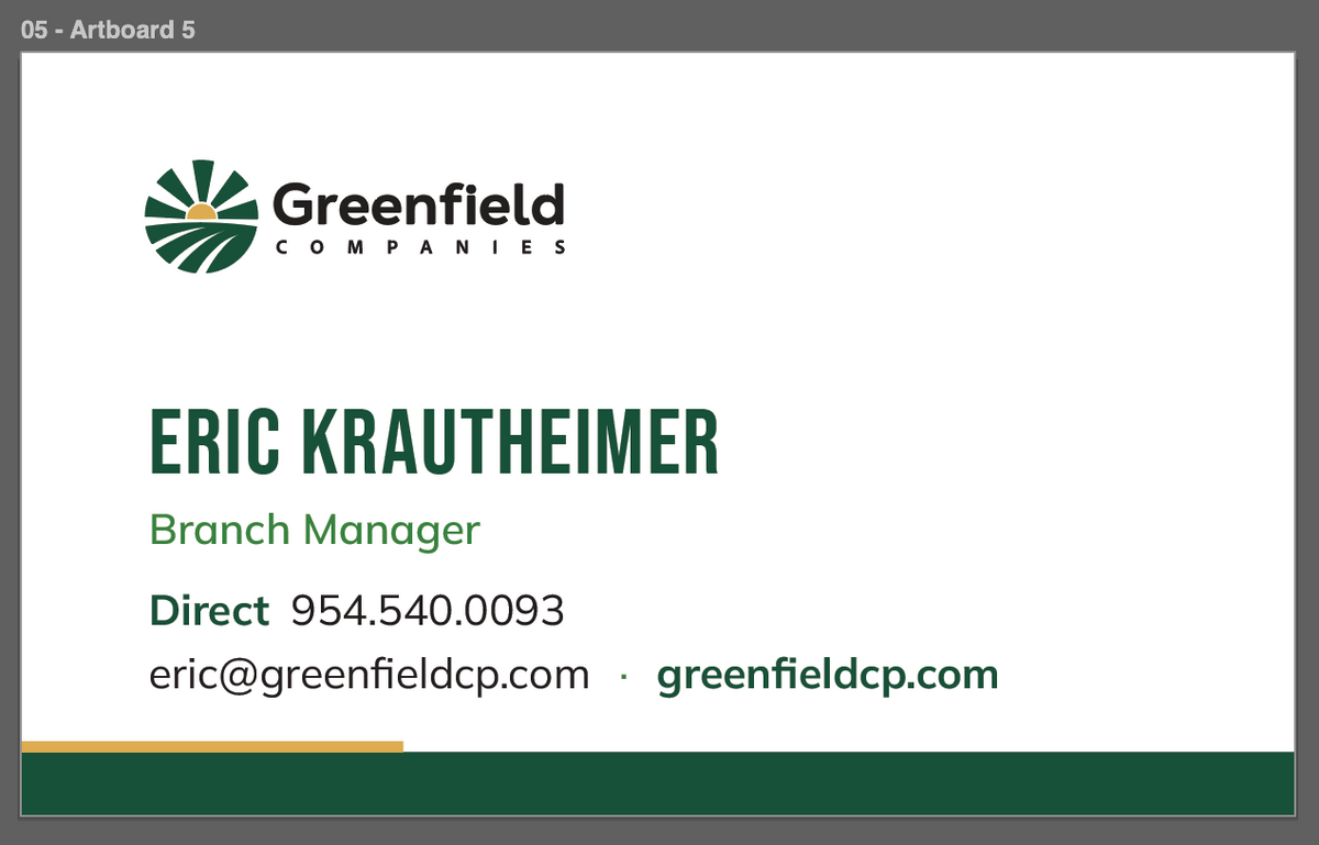 Greenfield Companies Business cards - Soft Touch Suede