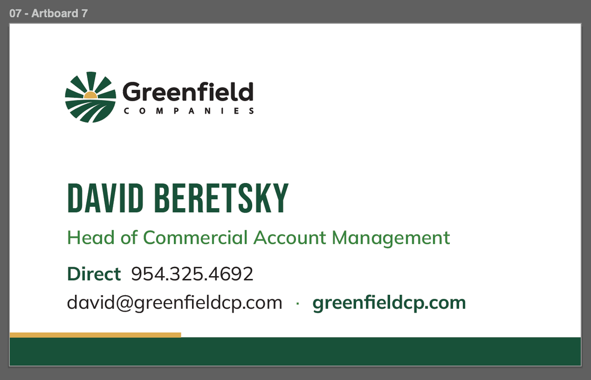Greenfield Companies Business cards - Soft Touch Suede