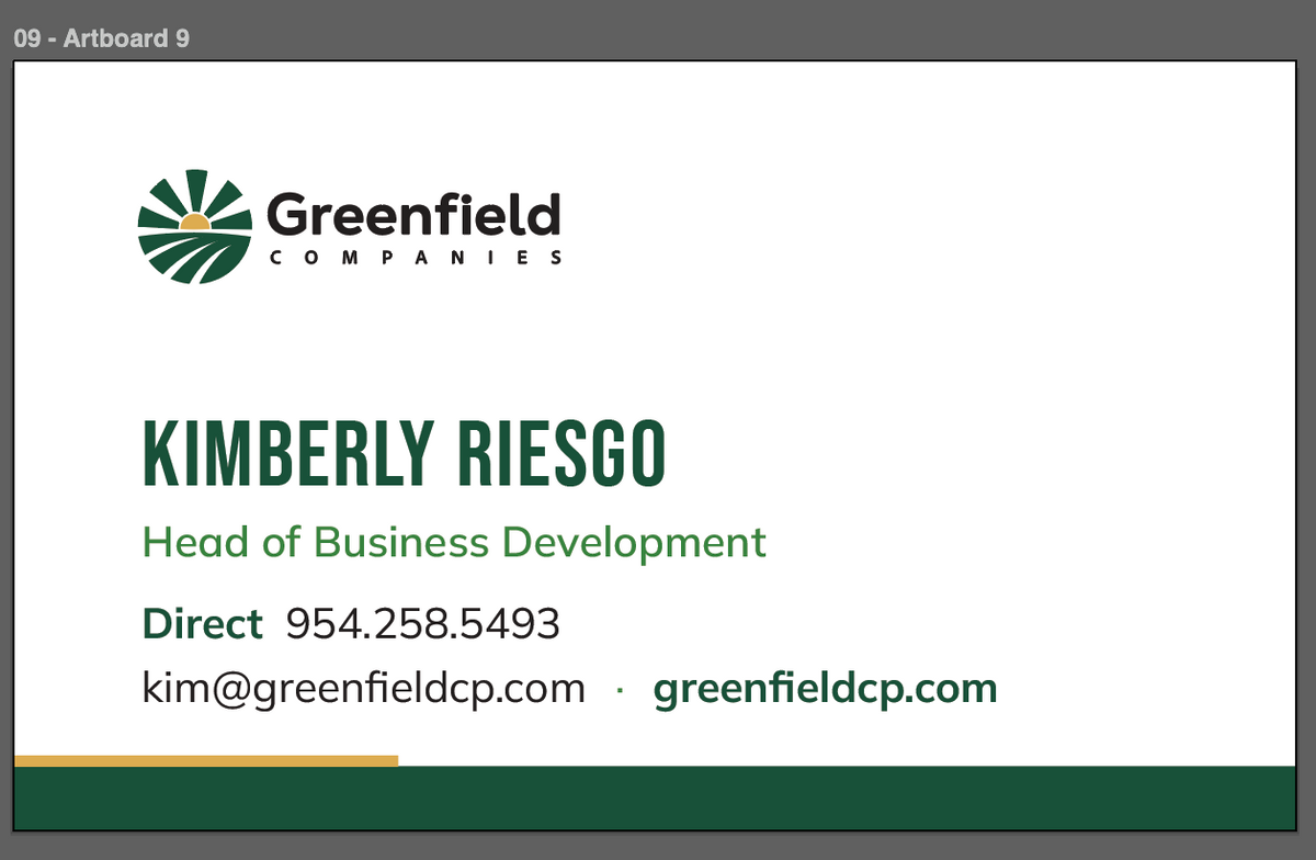 Greenfield Companies Business cards - Soft Touch Suede