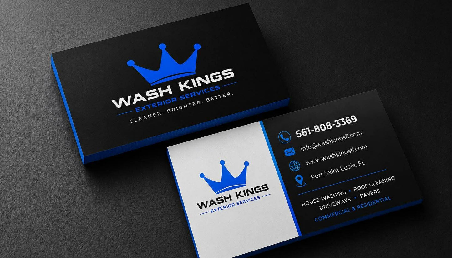 Wash Kings Pressure Washing - 1000 Business Cards
