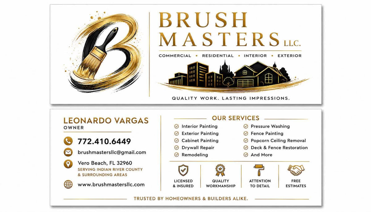 Brush Masters LLC Business cards - 250