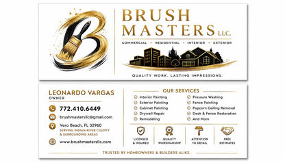 Brush Masters LLC Business cards - 250