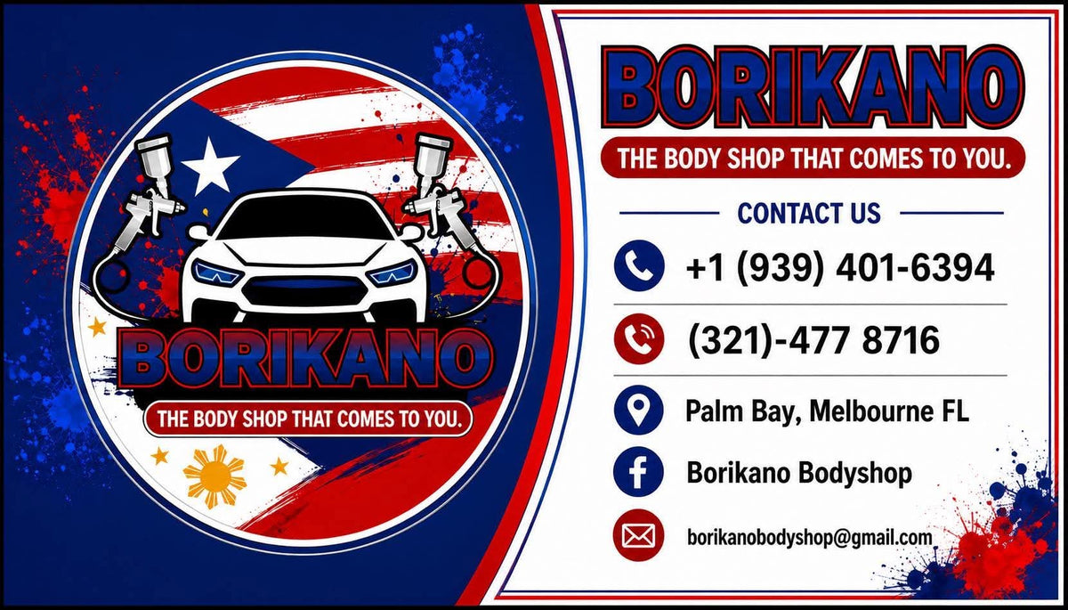 Borikano Body Shop 100 Business cards