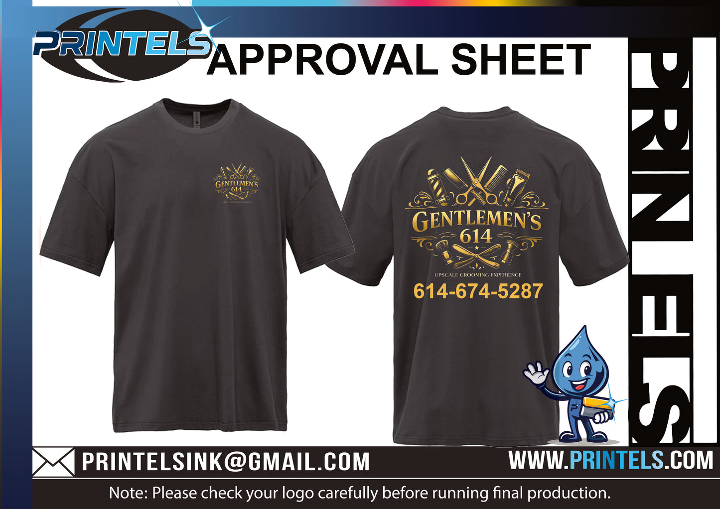 Gentlemen's 614 T-shirts - 4 qty