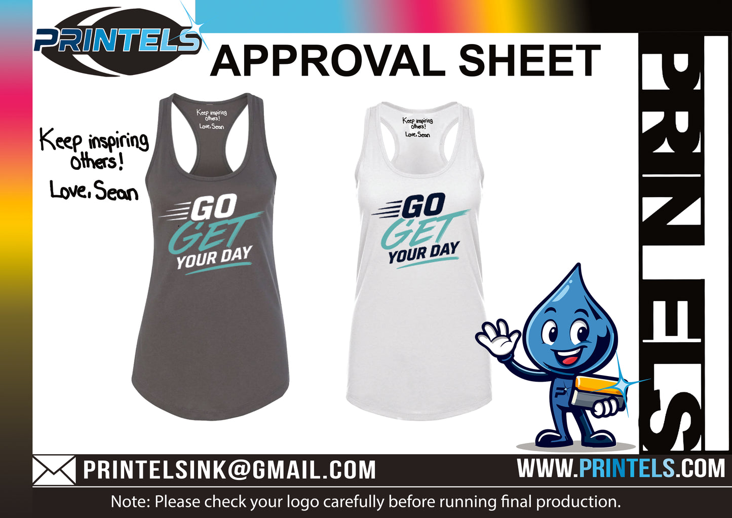 Go Get your Day Racerback Tank tops - 2 qty