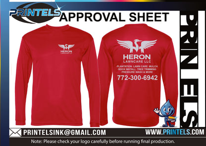 Heron Lawncare LLC - Camisas Manga Largas Polyester - 30 QTY