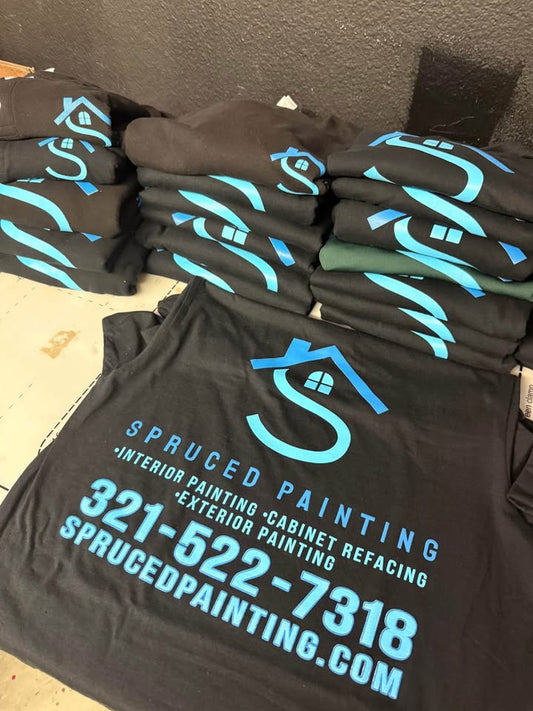 2 COLOR - FRONT & BACK PRINT  - 100% RINGSPUN COTTON SHORT SLEEVE T-SHIRT