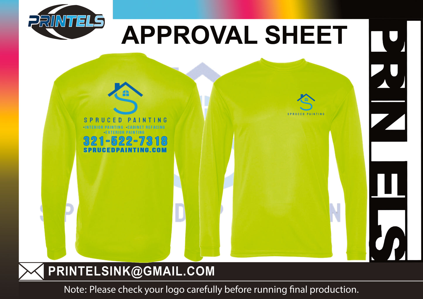 Spruced Painting Custom Shirt order  (31 TOTAL)